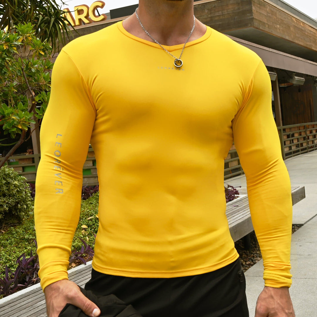 Mens Long Sleeve Balanced Compression Shirt LEOREVER