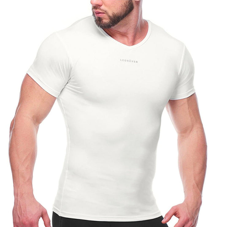 Men's Compression Short Sleeve Shirt - White